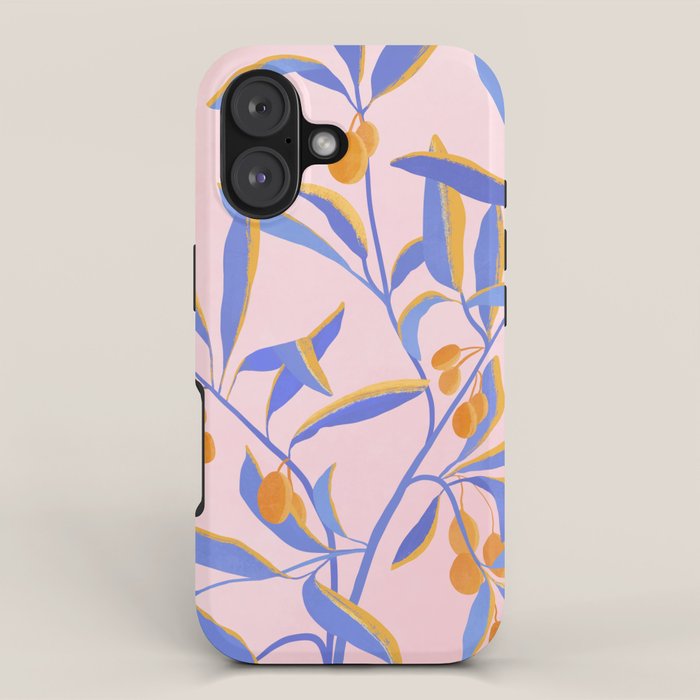 Blue Branches Botanical Illustration  iPhone Case Gallery Image 1