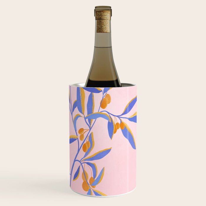 Blue Branches Botanical Illustration  Wine Chiller Gallery Image 3