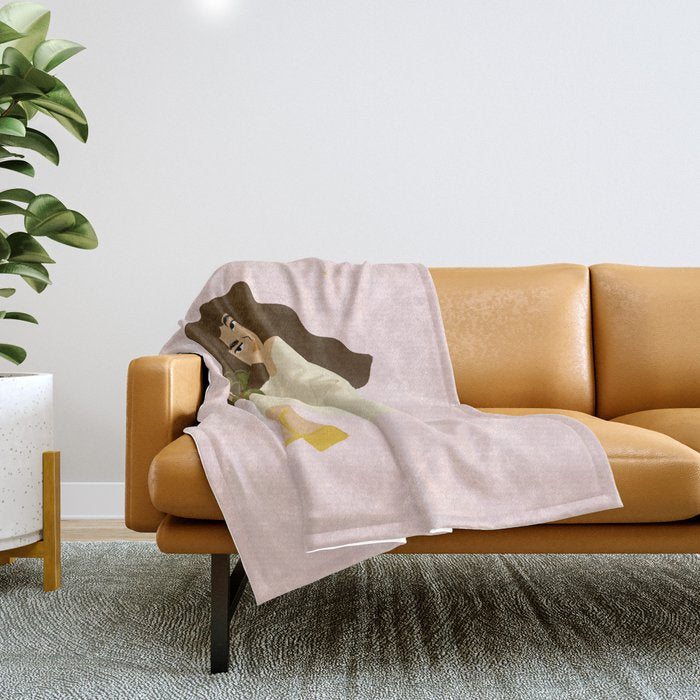 When You Have Strong Connection With Plants Throw Blanket Gallery Image 1