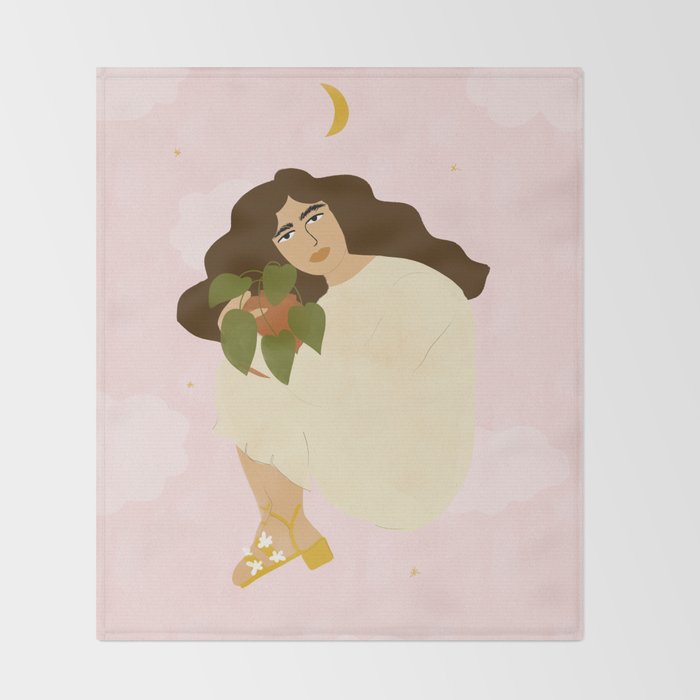 When You Have Strong Connection With Plants Throw Blanket Gallery Image 2
