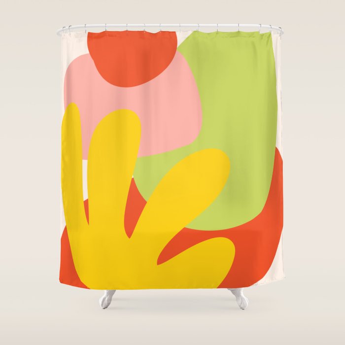 Rainbow LA Cutout Shower Curtain Gallery Image 1