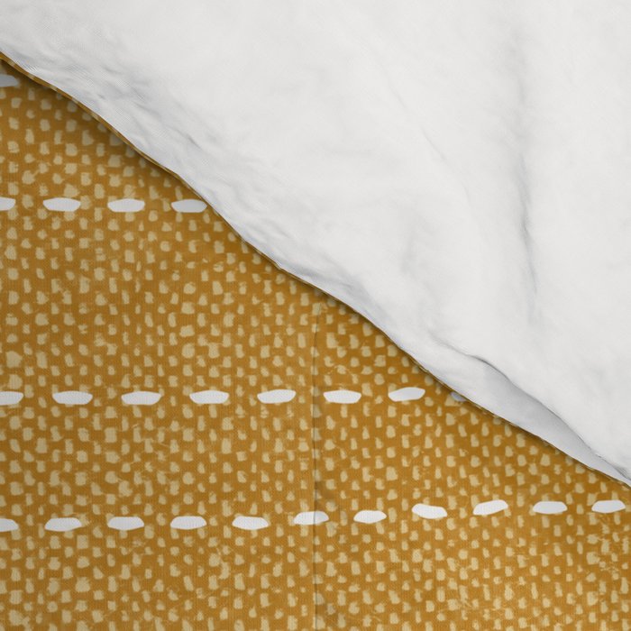 stitched stripes - mustard yellow Comforter Gallery Image 4