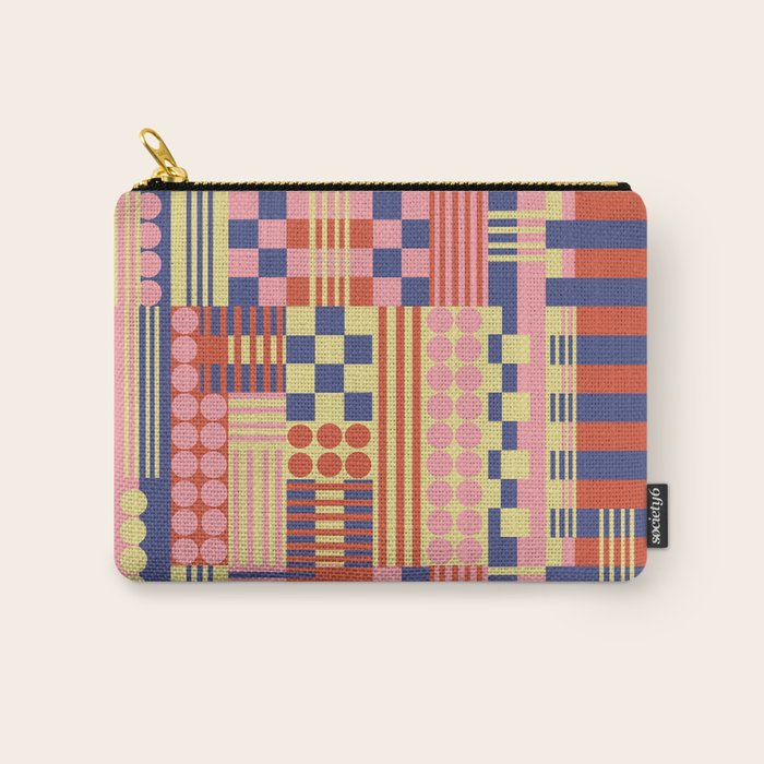 Geometric Composition Colorful Carry All Pouch Gallery Image 1