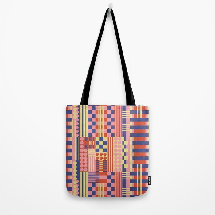 Geometric Composition Colorful Tote Bag Gallery Image 2