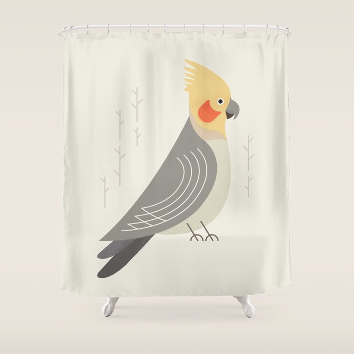 Cockatiel, Bird of Australia Shower Curtain Gallery Image 1