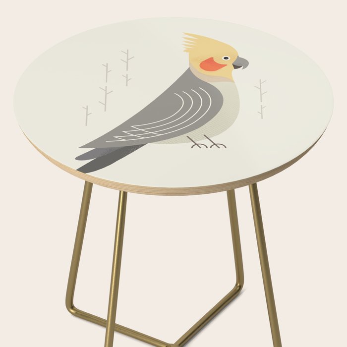 Cockatiel, Bird of Australia Side Table Gallery Image 2