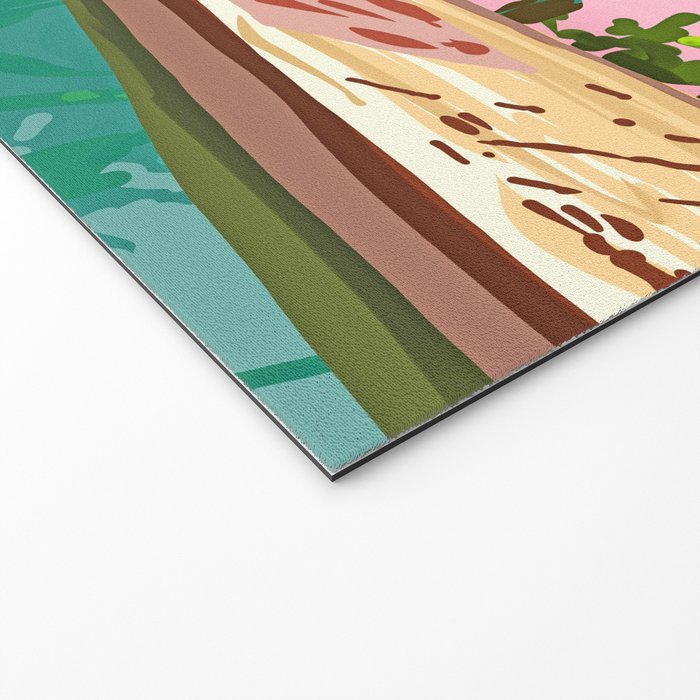 Vacay Villa | Blush Pink Summer Architecture | Tropical Travel Building | Palm Bohemian Resort Welcome Mat Gallery Image 2