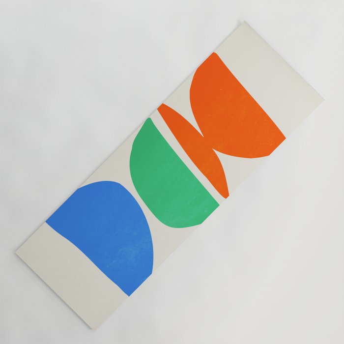 Stacked Stones: Mid Century Abstraction Yoga Mat Gallery Image 1