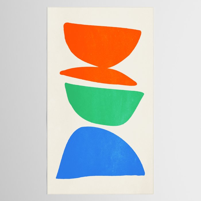 Stacked Stones: Mid Century Abstraction Tablecloth Gallery Image 2