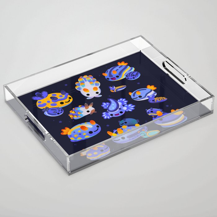 Blue sea slug Acrylic Tray Gallery Image 1