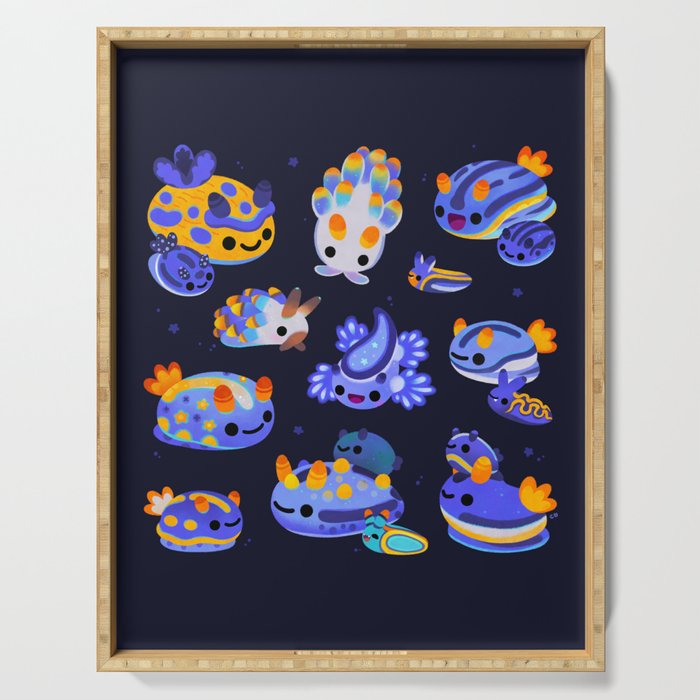 Blue sea slug Serving Tray Gallery Image 1