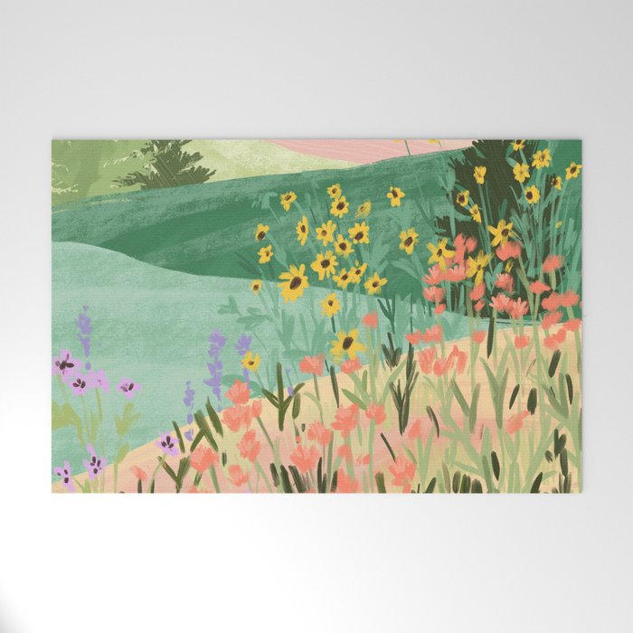 Flower Meadow Welcome Mat Gallery Image 1
