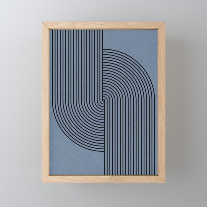Retro Balance Blue  Mini Art Print Gallery Image 1