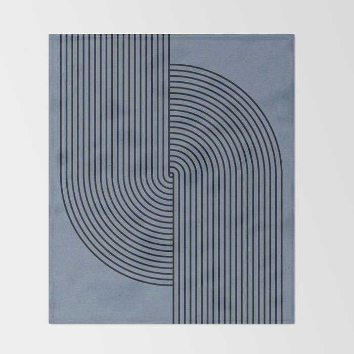 Retro Balance Blue  Throw Blanket Gallery Image 2