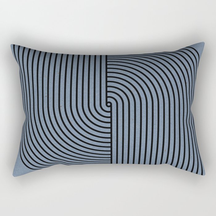 Retro Balance Blue  Rectangular Pillow Gallery Image 2