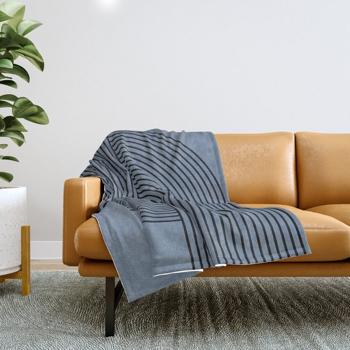 Retro Balance Blue  Throw Blanket Gallery Image 1