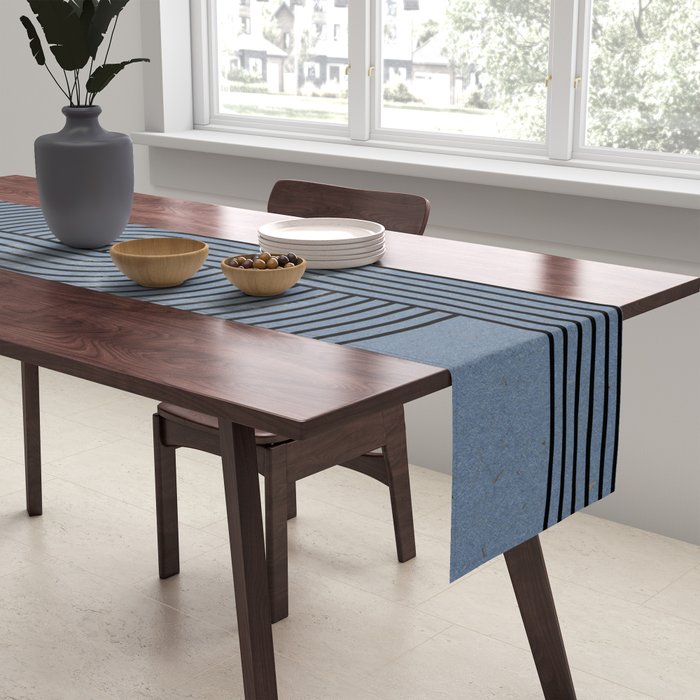 Retro Balance Blue  Table Runner Gallery Image 2