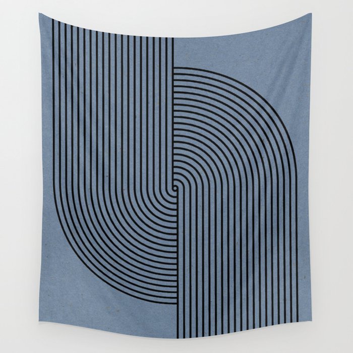 Retro Balance Blue  Wall Tapestry Gallery Image 4