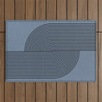 Retro Balance Blue  Outdoor Rug Gallery Image 1