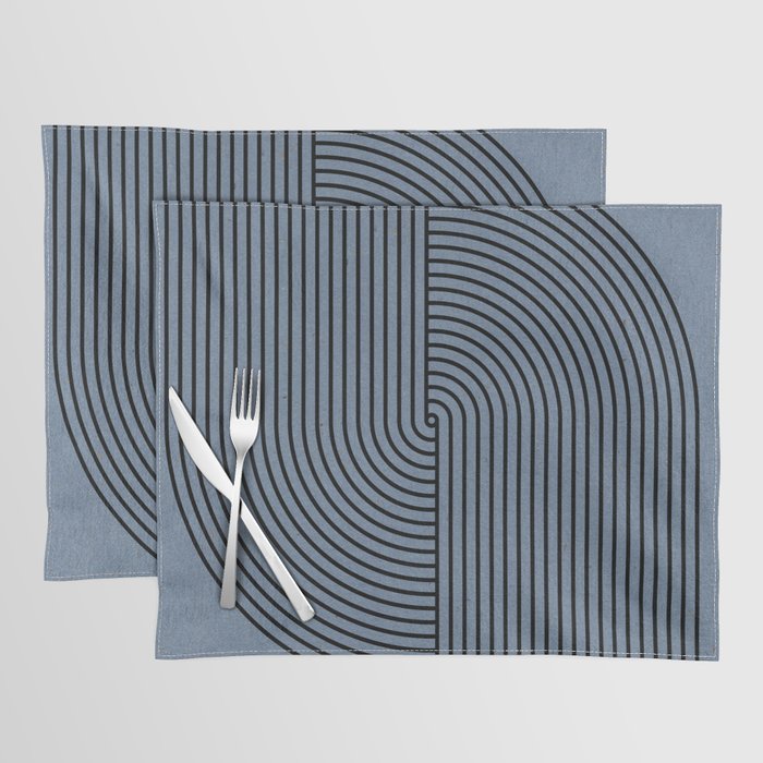 Retro Balance Blue  Placemat Gallery Image 1
