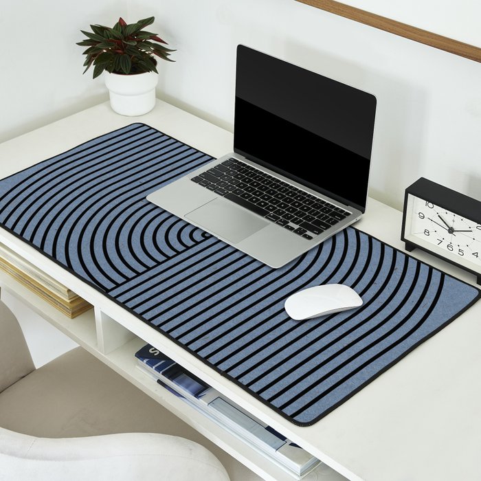Retro Balance Blue  Desk Mat Gallery Image 2