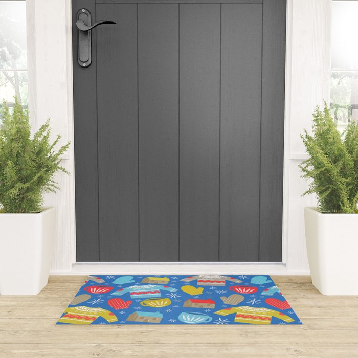 Hygge Home | Blue Welcome Mat Gallery Image 3