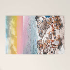 Beach Day, Travel Photography Digital Wall Decor, Tropical Beach Island Collage Welcome Mat Gallery Image 1