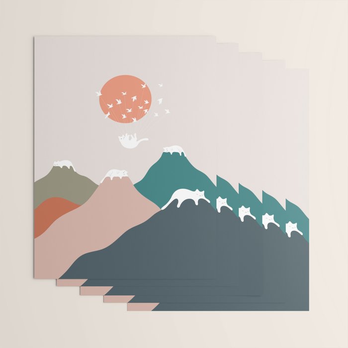 Cat Landscape 193 Wrapping Paper Gallery Image 3