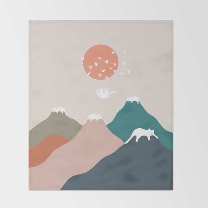 Cat Landscape 193 Throw Blanket Gallery Image 2