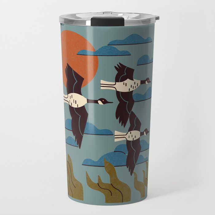 Geese Flying South Travel Mug Gallery Image 1