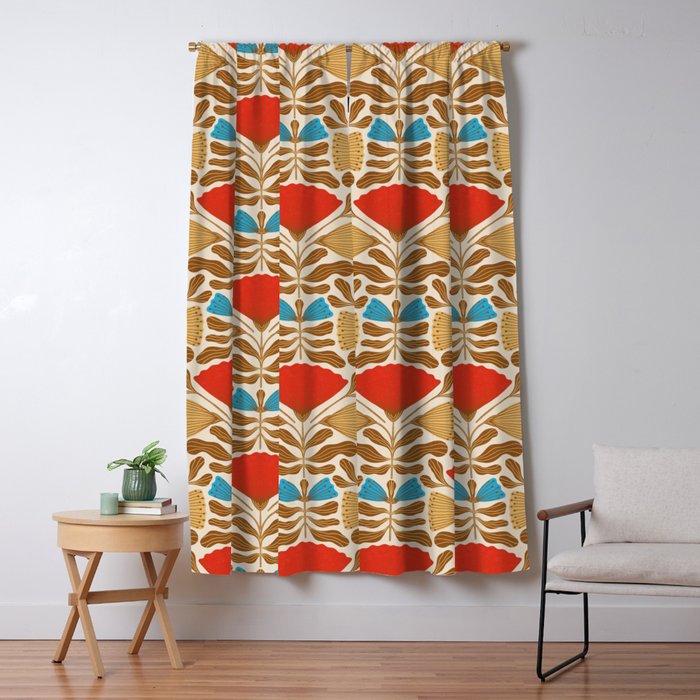 Symmetrical Garden #2 Window Curtain Gallery Image 1