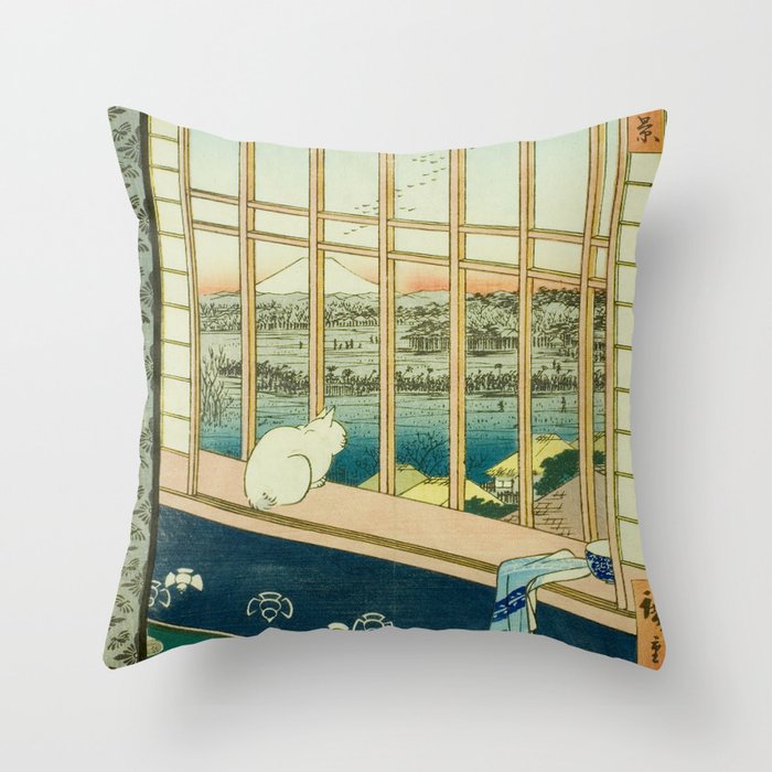 Asakusa Rice Fields and Torinomachi Festival ( Throw Pillow Gallery Image 6