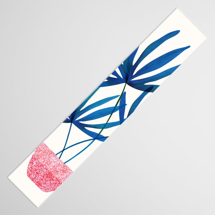 Sunny Palms in Indigo and Pink Table Runner Gallery Image 3