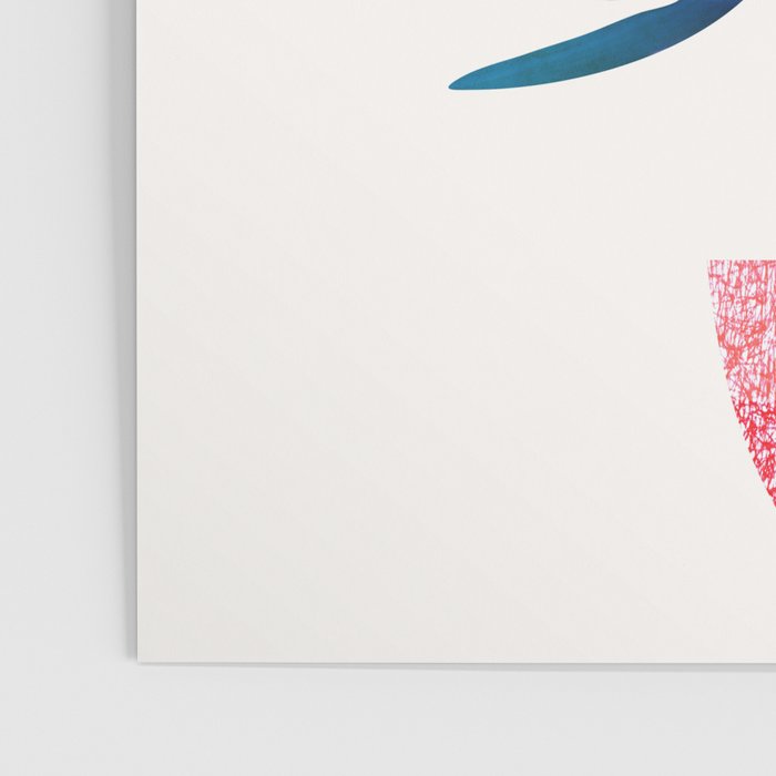 Sunny Palms in Indigo and Pink Poster Gallery Image 3