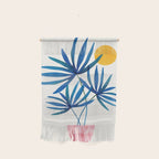 Sunny Palms in Indigo and Pink Wall Hanging Gallery Image 1