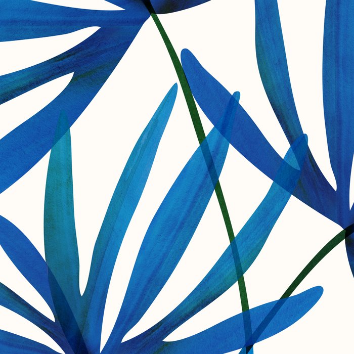 Sunny Palms in Indigo and Pink Coffee Mug Gallery Image 2