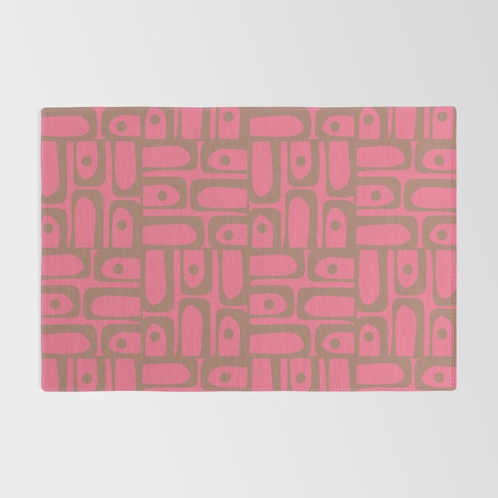 Mid Century Modern Piquet 5 Inspired by PANTONE 17 1230 Color of the Year Mocha Mousse Rug Gallery Image 2