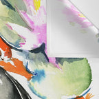 Nine Koi Fish, 9 KOI, feng shui artwork asian watercolor ink painting Wall Tapestry Gallery Image 3