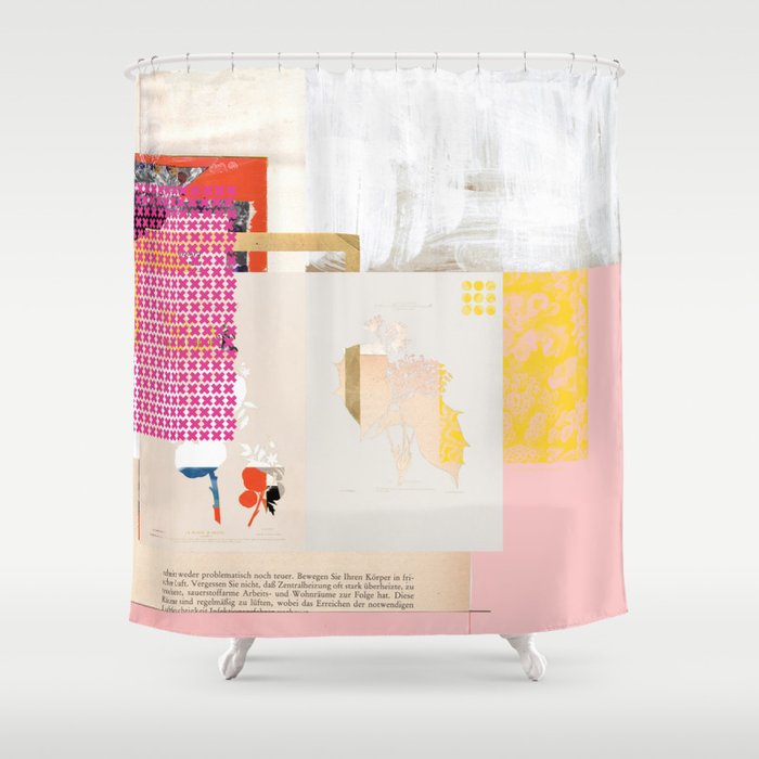 daydream sunday blues rosa Shower Curtain Gallery Image 1