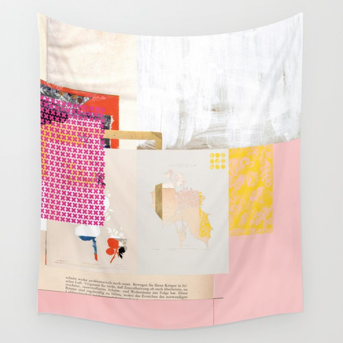 daydream sunday blues rosa Wall Tapestry Gallery Image 4