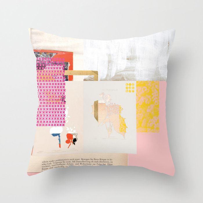 daydream sunday blues rosa Throw Pillow Gallery Image 1