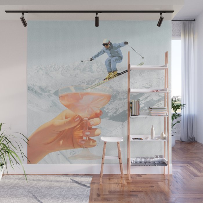 Apres Ski Cocktail Collage Winter Edition Wall Mural Gallery Image 1