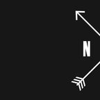 PNW Pacific Northwest Compass - White on Black Minimal Coffee Mug Gallery Image 2