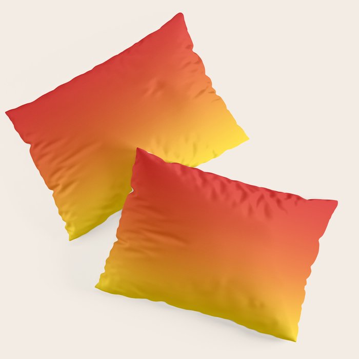 Red Orange and Gold Gradient Pillow Sham Gallery Image 1