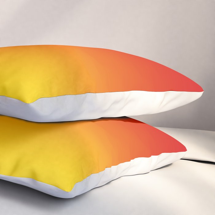 Red Orange and Gold Gradient Pillow Sham Gallery Image 3