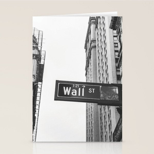 Wall street bw Stationery Card Gallery Image 2