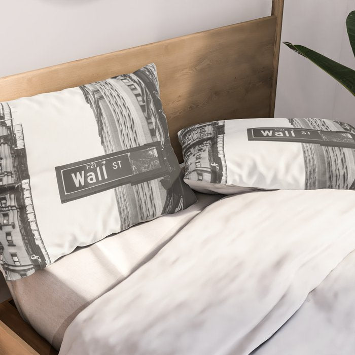 Wall street bw Pillow Sham Gallery Image 2