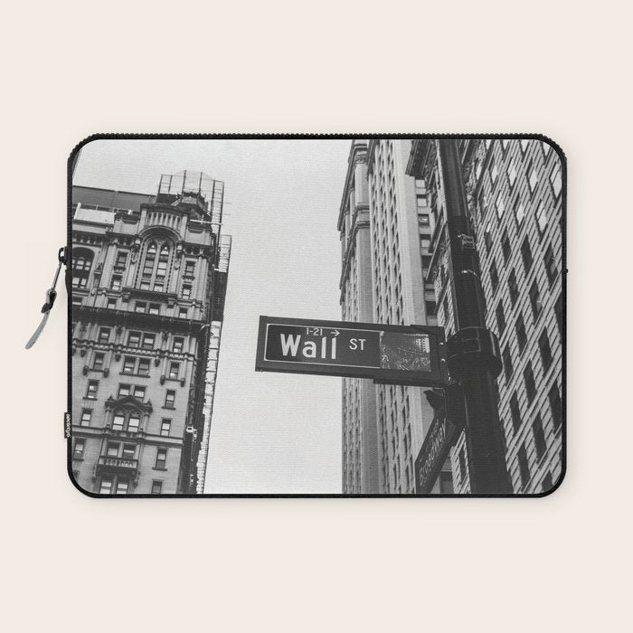 Wall street bw Laptop Sleeve Gallery Image 1