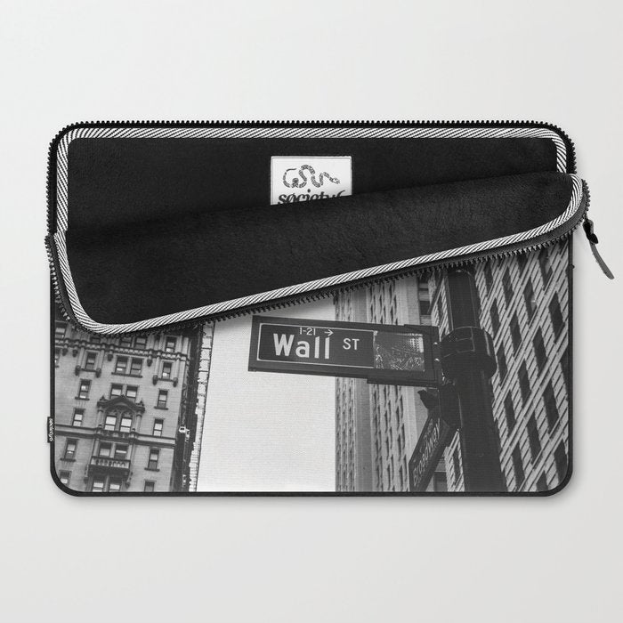 Wall street bw Laptop Sleeve Gallery Image 2