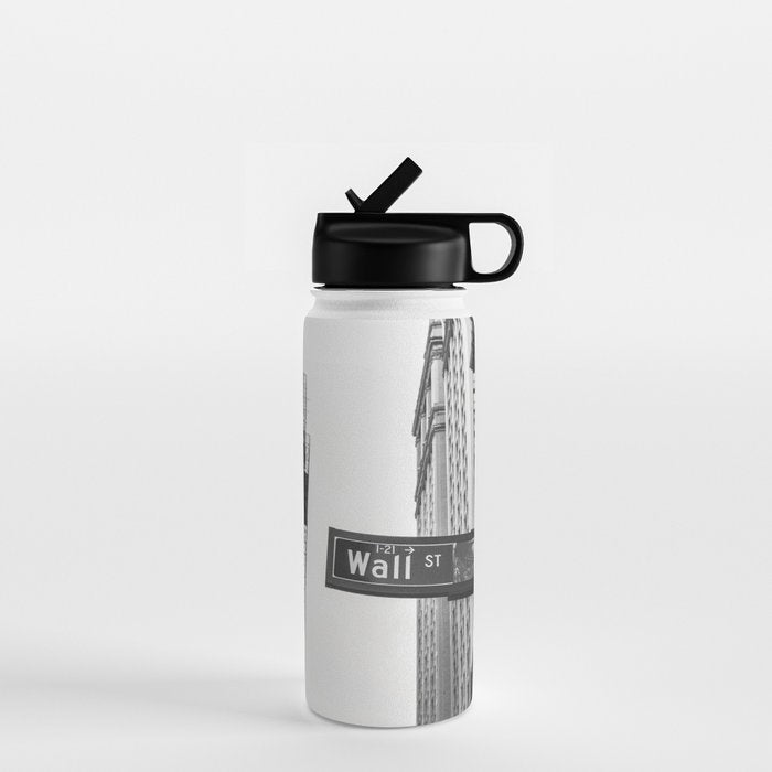 Wall street bw Water Bottle Gallery Image 1